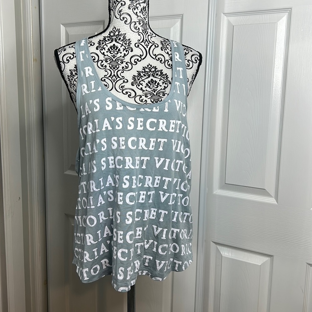Victorias Secret Gray All Over Print Tank Top Lightweight‎ XL